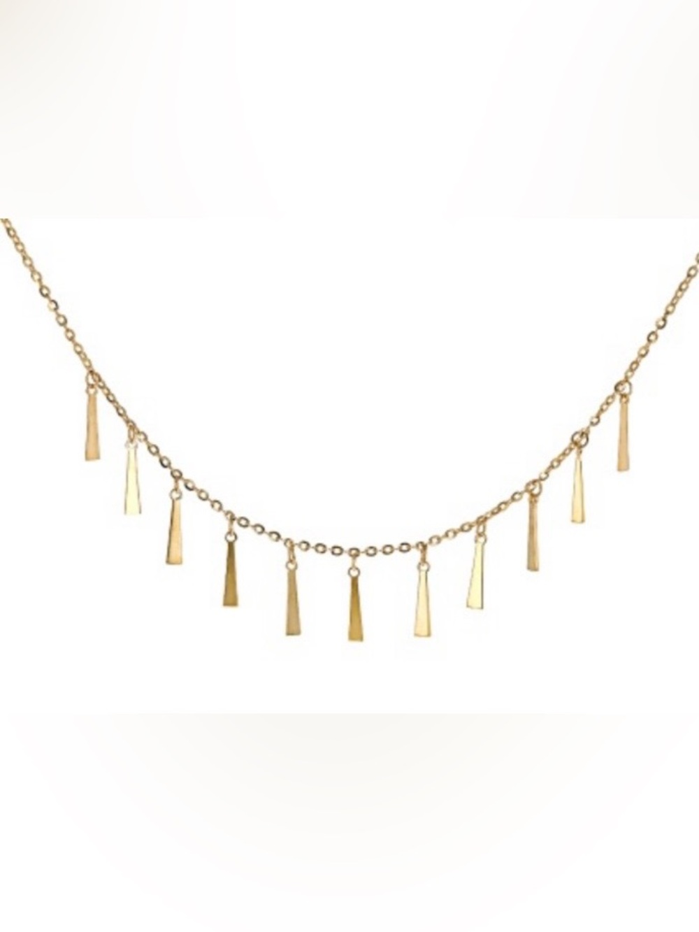 14k Yellow Gold Paillette Charm 17” 
Necklace. Genuine 14K. Stamped. 1.3 grams.
